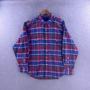 Vintage Pendleton Mens XL Plaid Western Cotton Button Down Shirt Multi Color